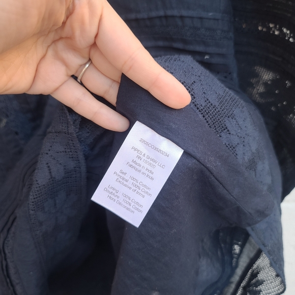 Veronica Beard | Addilyn Long Sleeve Lace Ruffle Mini Dress in Ink Size 4 - Picture 9 of 13